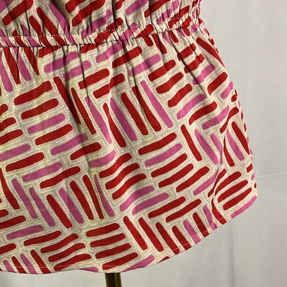 🛍 6 for $35 • Banana Republic Factory Printed Sleeveless Tie Waist Blouse - Picture 15 of 16